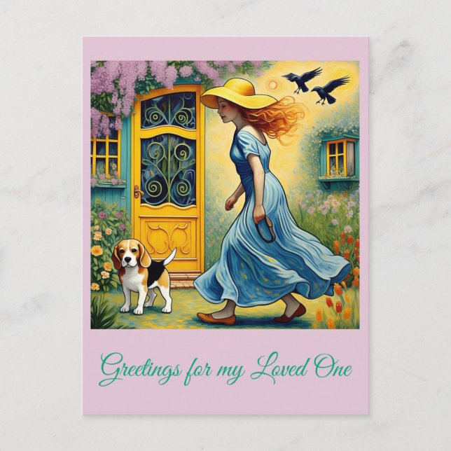 " MY FAITHFUL COMPANION " POSTCARD (Front)
