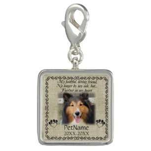 My Faithful Friend Pet Sympathy Custom Burlap Charm