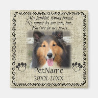 My Faithful Friend Pet Sympathy Custom Burlap