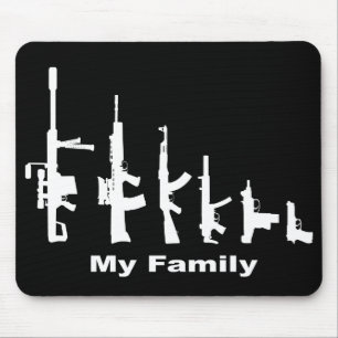 My Family (I Love Guns) Mouse Mat