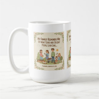 My Family Reminds Me Of What Good And Decent... Coffee Mug