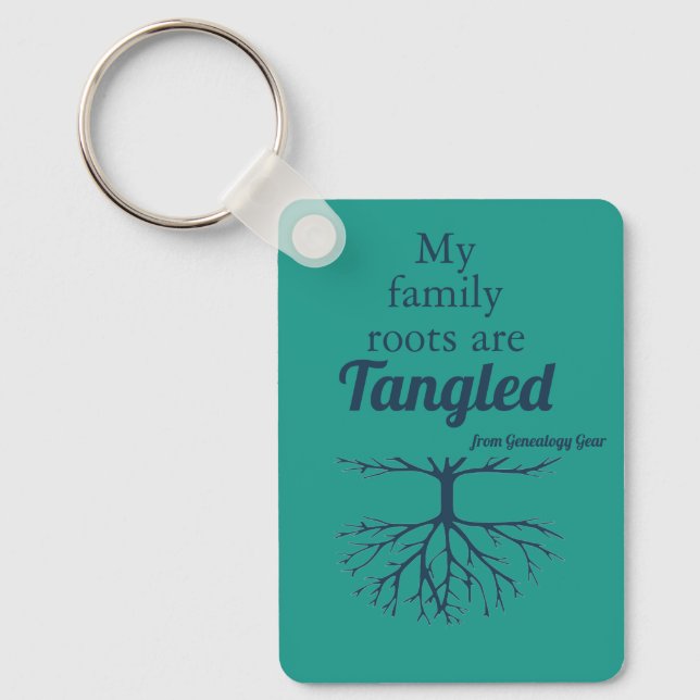 My Family Roots are Tangled Key Ring (Front)