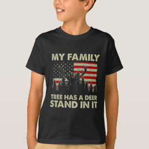 My Family Tree Has A Deer Stand In It Hunting Usa T-Shirt