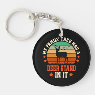 My Family Tree Has A Deer Stand In It Key Ring