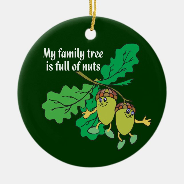 My Family Tree is Full of Nuts Genealogy Ornament (Front)