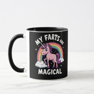 My Farts Are Magical Funny Unicorn Rainbow  Mug