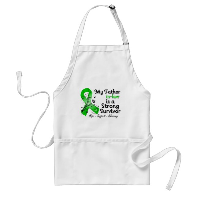 My Father-in-Law is a Strong Survivor Green Ribbon Standard Apron (Front)