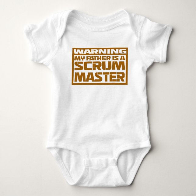 my father is a scrum master baby bodysuit (Front)