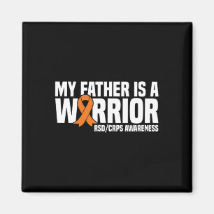 My Father Is A Warrior Orange Ribbon Rsdcrps Aware Magnet