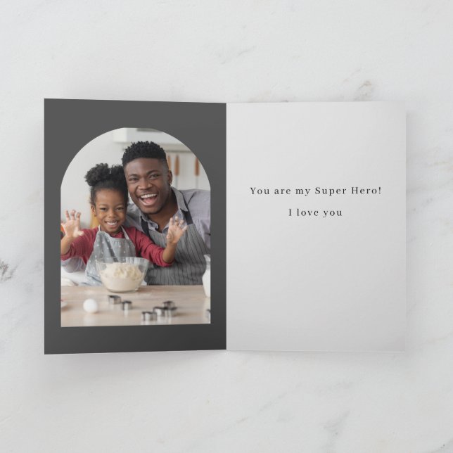 My Father, My Super Hero Father's Day Thank You Card (Inside)