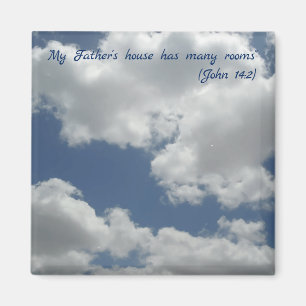 My Father's house has many rooms Bible Verse Magnet