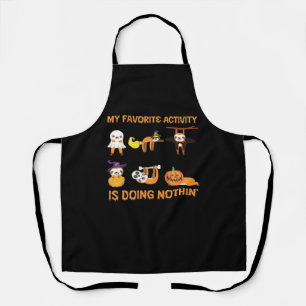 My Favorite Activity Is Doing Nothin' Retro Sloth Apron