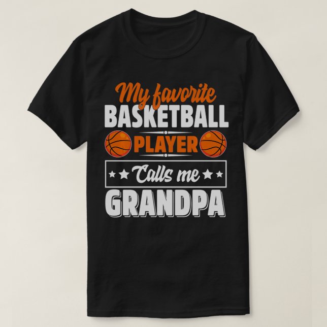 My Favorite Basketball Player Calls Me Grandpa Cut T-Shirt (Design Front)