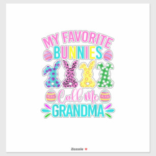 My Favorite Bunnies Call Me Grandma Shirt Cute Eas