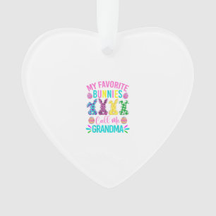 My Favorite Bunnies Call Me Grandma Shirt Cute Eas Ornament