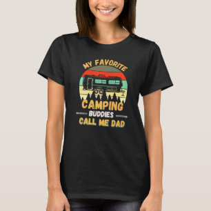 My Favorite Camping Buddies Call Me Dad Vintage Fa T-Shirt