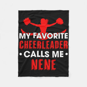 My Favorite Cheerleader Calls Me Nene Cheerleading Fleece Blanket