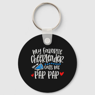 My Favorite Cheerleader Calls Me Pap Pap Funny Che Key Ring