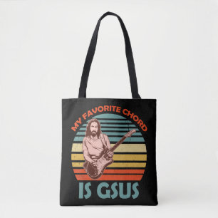 My Favorite Chord Is Gsus Jesus Guitarist Guitar V Tote Bag
