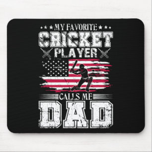 My Favorite Cricket Player Calls Me Dad Usa Father Mouse Mat