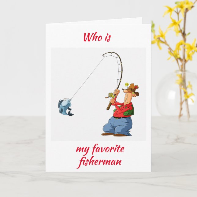 **MY FAVORITE FISHERMAN** ON YOUR BIRTHDAY CARD (Yellow Flower)