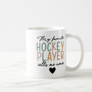 My Favorite Hockey Player Calls Me Nona Vintage Coffee Mug