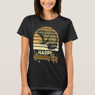 My Favorite Holiday Woodchuck Sunset Happy Groundh T-Shirt