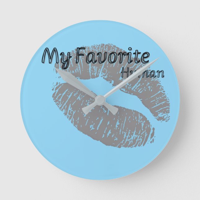 My Favorite Human Wall Clock – Romantic Lips Art H (Front)