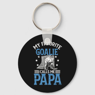 My Favorite Ice Hockey Goalie Papa Ice Hockey Keep Key Ring