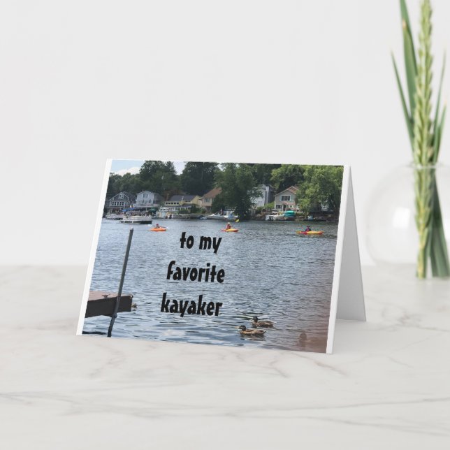 MY *FAVORITE KAYAKER** HAPPY 13th BIRTHDAY CARD (Front)