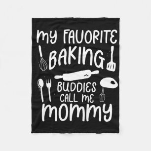 My Favorite King Buddies Call Me Mommy Family Cook Fleece Blanket