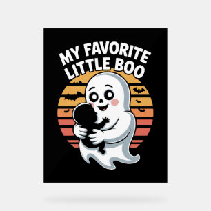 My Favorite Little Boo Halloween T-shirt Acrylic Sign