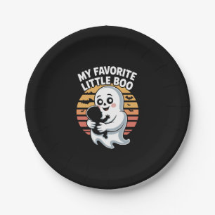 My Favorite Little Boo Halloween T-shirt Paper Plate