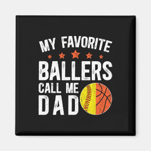 My Favorite Llers Call Me Dad Softll Sketll Dad Magnet