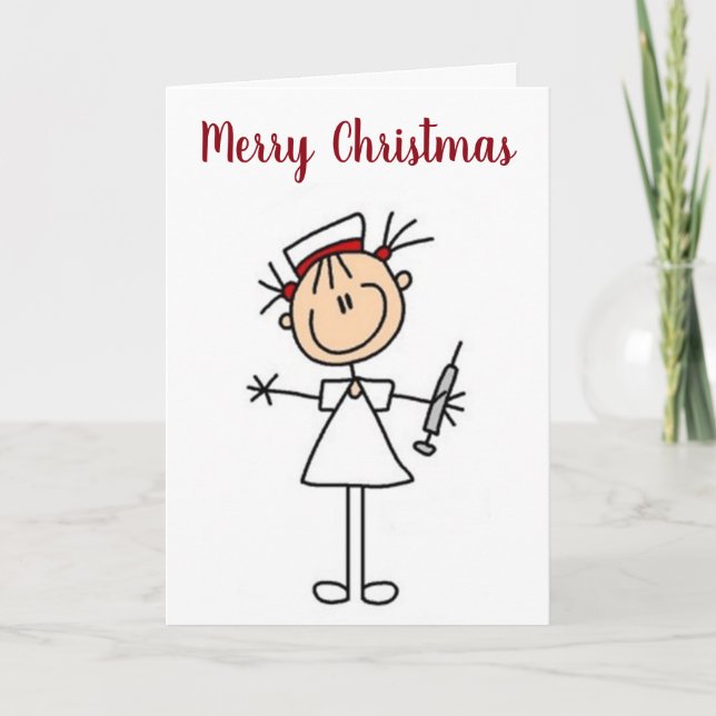 ***MY FAVORITE NURSE** AT CHRISTMAS HOLIDAY CARD (Front)