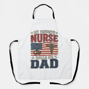 My Favorite Nurse Calls Me Dad Vintage Shirt Desig Apron