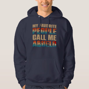 My Favorite People Call Me Abuelo Men Retro Decor Hoodie