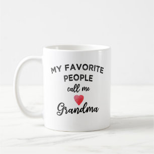 My Favorite People Call Me Grandma heart grandkids Coffee Mug