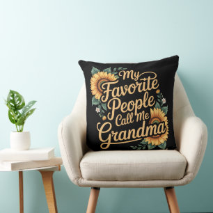 My Favorite People Call Me Grandma Mother's Day Cushion