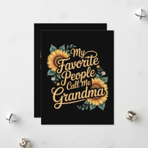 My Favorite People Call Me Grandma Mother's Day Holiday Card