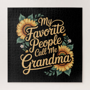 My Favorite People Call Me Grandma Mother's Day Jigsaw Puzzle