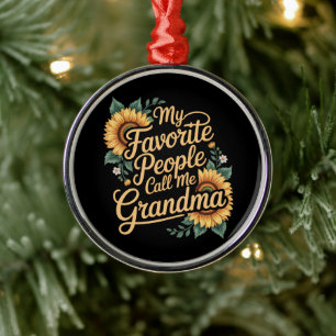 My Favorite People Call Me Grandma Mother's Day Metal Tree Decoration