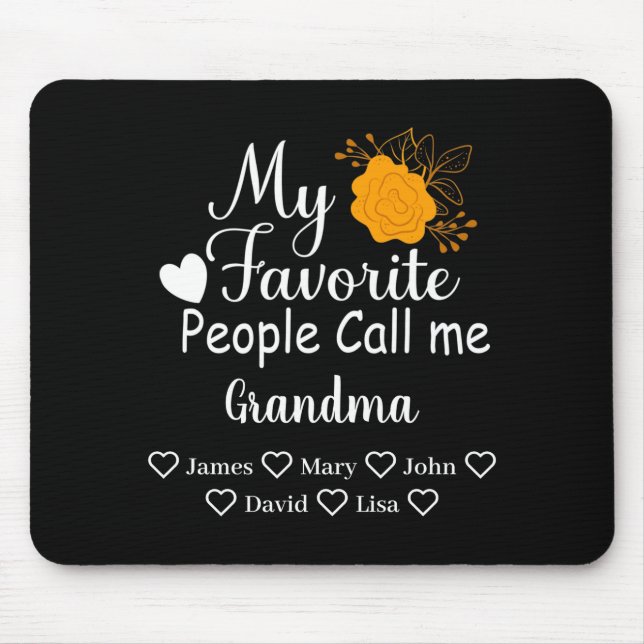 My Favorite People Call Me Grandma With Grandkids  Mouse Mat (Front)
