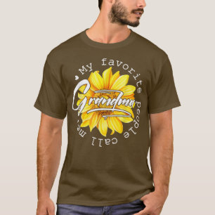 My Favorite People Call Me Grandma Women Sunflower T-Shirt