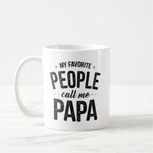 My Favorite People Call Me Papa Vintage Coffee Mug
