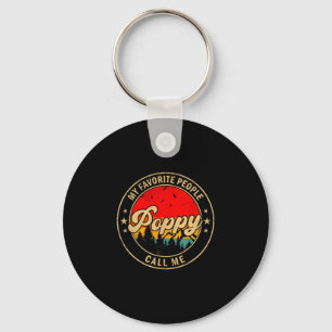 My Favorite People Call Me Ppy Retro For Papa Gran Key Ring
