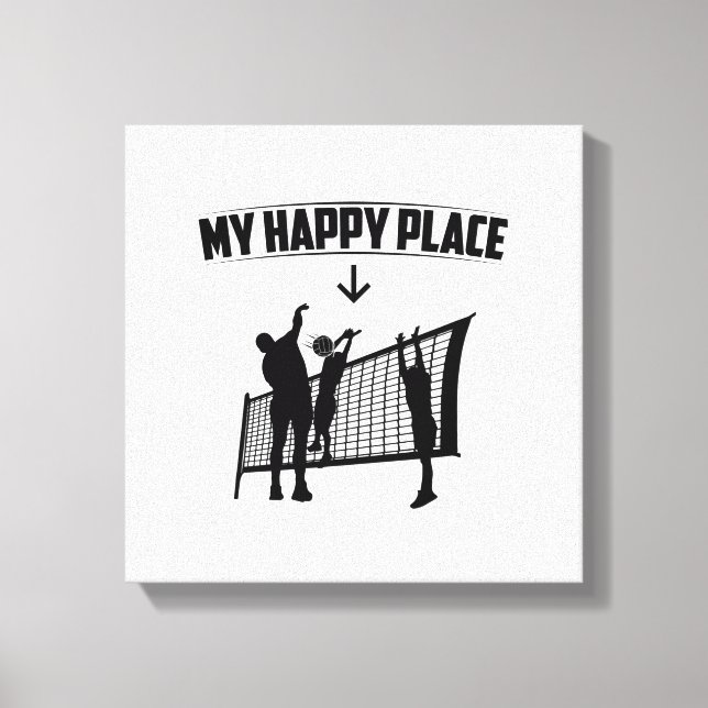 My Favorite Place | Volleyball Player Gift Idea Canvas Print (Front)