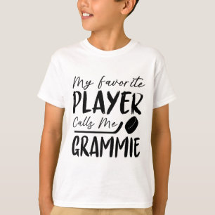 My Favorite Player Calls Me Grammie Hockey Player  T-Shirt