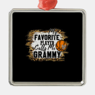 My Favorite Player Calls Me Grammy Basketball Xmas Metal Tree Decoration
