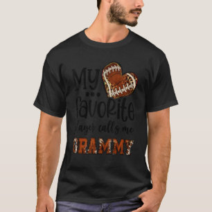 My Favorite Player Calls Me Grammy Football Heart  T-Shirt